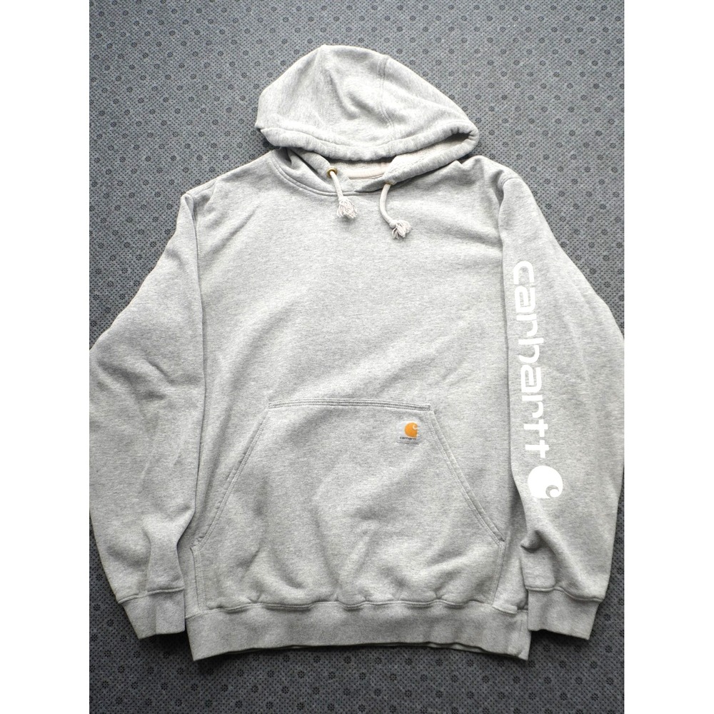Carhartt Midweight Pullover Hoodie K288 Heather Grey Kangaroo Pocket M